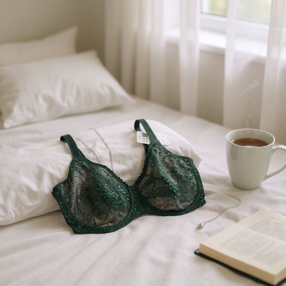 SIMONE PERELE COMETE MOLDED FULL CUP BRA IN ICONIC Green SIZE 34G NEW - Picture 1 of 4